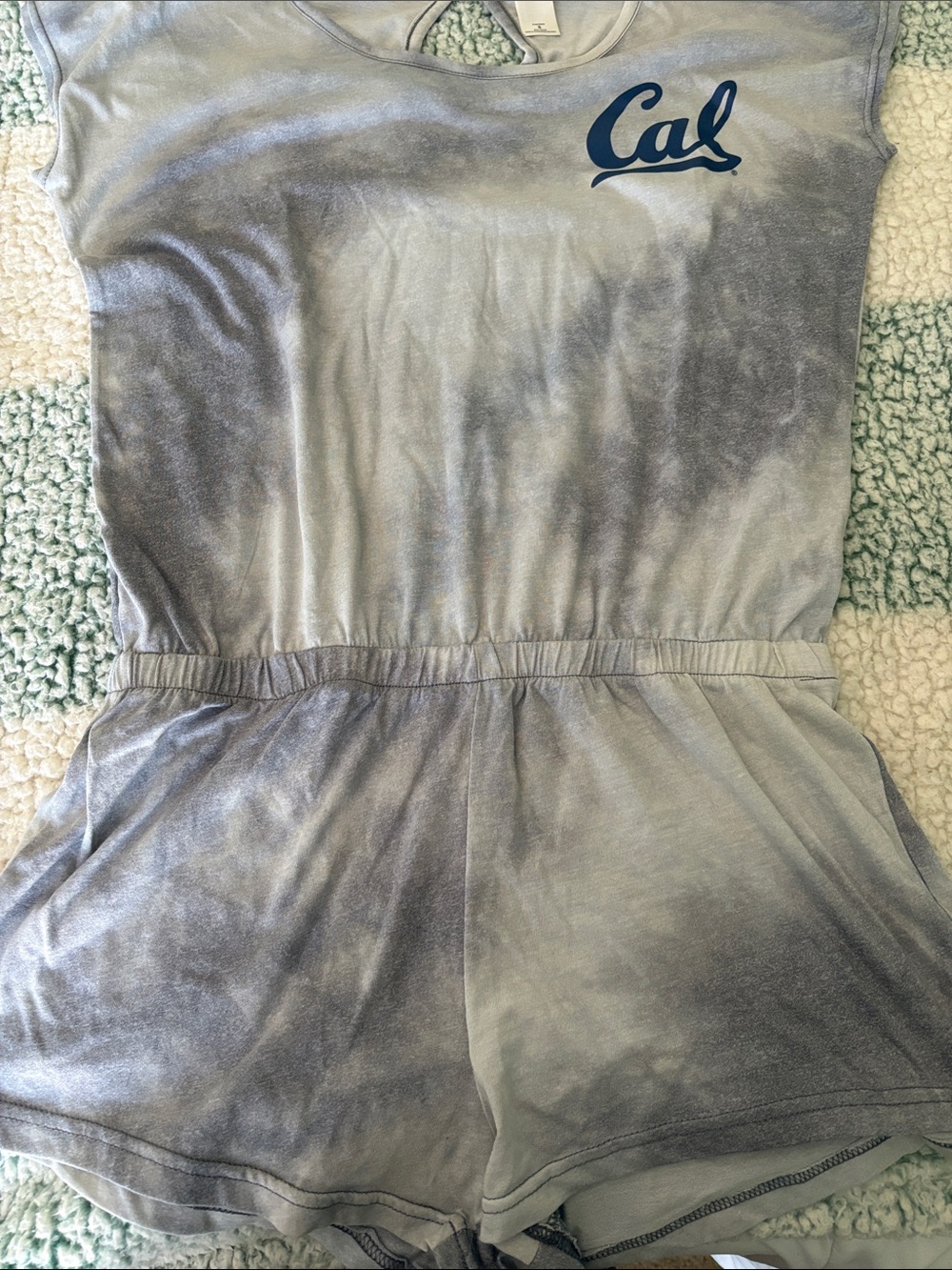 Cal Script Logo Metallic Silver Romper - Picture 4 of 5